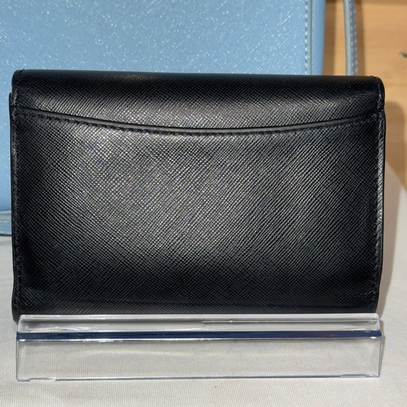 Tory Burch Black Saffiano Leather Trifold Wallet - Authentic - Picture 2 of 10